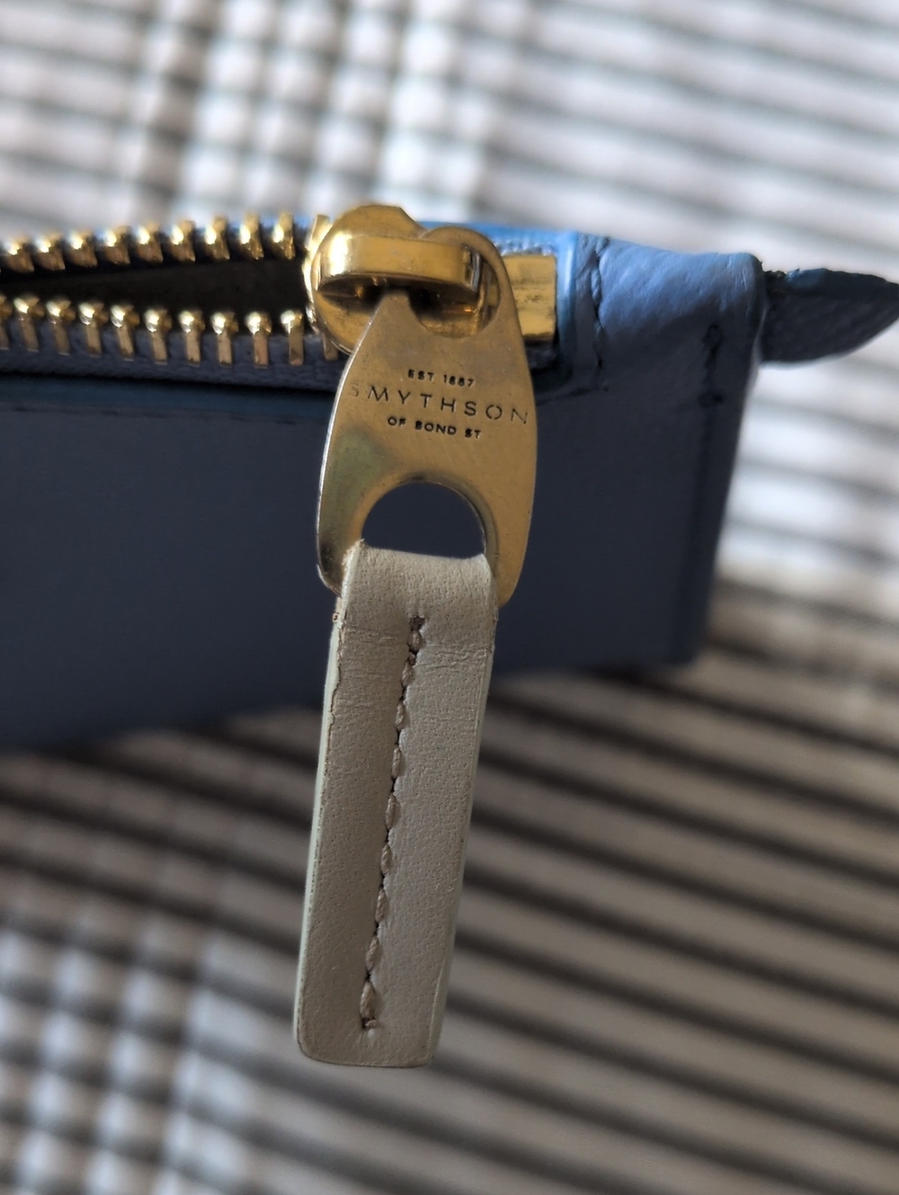 Smythson Panama Zip Pouch Keyring - Picture 8 of 8